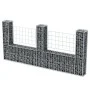Cesta en forma de U muro de gaviones galvanizado 240x20x100 cm de vidaXL, Paneles de vallas - Ref: Foro24-142546, Precio: 102...