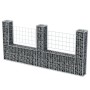U-förmiger Korb aus verzinkter Gabionenwand 240x20x100 cm von vidaXL, Zaunpaneele - Ref: Foro24-142546, Preis: 104,91 €, Raba...