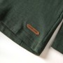 Camiseta infantil de manga larga verde oscuro 140