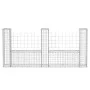 Cesta en forma de U muro de gaviones galvanizado 240x20x100 cm de vidaXL, Paneles de vallas - Ref: Foro24-142546, Precio: 102...