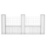 U-förmiger Korb aus verzinkter Gabionenwand 240x20x100 cm von vidaXL, Zaunpaneele - Ref: Foro24-142546, Preis: 104,91 €, Raba...