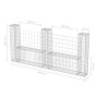 Cesta en forma de U muro de gaviones galvanizado 240x20x100 cm de vidaXL, Paneles de vallas - Ref: Foro24-142546, Precio: 104...