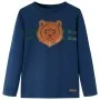 Marineblaues Langarm-T-Shirt für Kinder 128 von vidaXL, Kinder-T-Shirts - Ref: Foro24-13122, Preis: 8,59 €, Rabatt: %