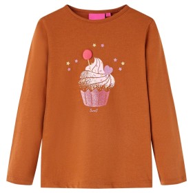 Langarm-T-Shirt für Kinder in der Farbe Cognac 92 von vidaXL, Kinder-T-Shirts - Ref: Foro24-14049, Preis: 8,81 €, Rabatt: %