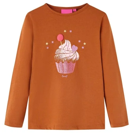 Camiseta infantil de manga larga color coñac 92 de vidaXL, Camisetas para niños - Ref: Foro24-14049, Precio: 8,72 €, Descuent...