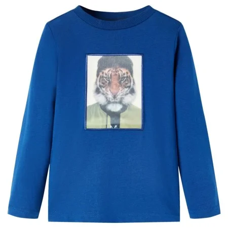 Dunkelblaues Langarm-Kinder-T-Shirt 116 von vidaXL, Kinder-T-Shirts - Ref: Foro24-13291, Preis: 8,59 €, Rabatt: %