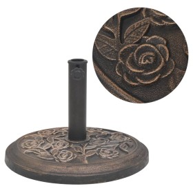Round bronze resin umbrella base 9 kg by vidaXL, Umbrella bases - Ref: Foro24-43656, Price: 51,33 €, Discount: %