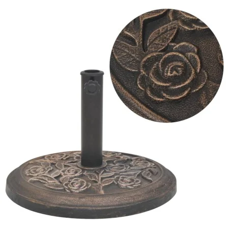 Round bronze resin umbrella base 9 kg by vidaXL, Umbrella bases - Ref: Foro24-43656, Price: 43,12 €, Discount: %