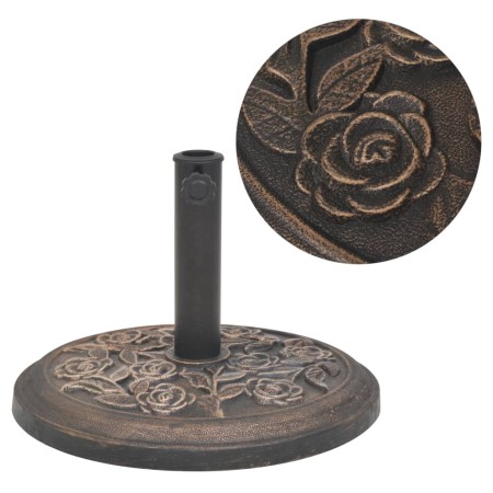 Runder Schirm aus Bronzeharz 9 kg von vidaXL, Schirmständer - Ref: Foro24-43656, Preis: 51,33 €, Rabatt: %