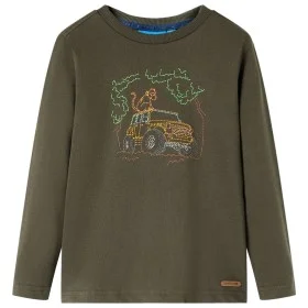 Khakifarbenes Langarm-T-Shirt für Kinder 128 von vidaXL, Kinder-T-Shirts - Ref: Foro24-13027, Preis: 8,30 €, Rabatt: %