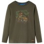 Khakifarbenes Langarm-T-Shirt für Kinder 128 von vidaXL, Kinder-T-Shirts - Ref: Foro24-13027, Preis: 8,39 €, Rabatt: %