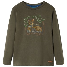 Khakifarbenes Langarm-T-Shirt für Kinder 104 von vidaXL, Kinder-T-Shirts - Ref: Foro24-13025, Preis: 8,39 €, Rabatt: %