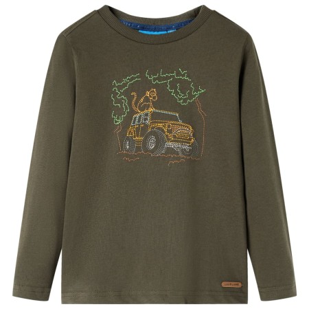 Khakifarbenes Langarm-T-Shirt für Kinder 104 von vidaXL, Kinder-T-Shirts - Ref: Foro24-13025, Preis: 8,39 €, Rabatt: %