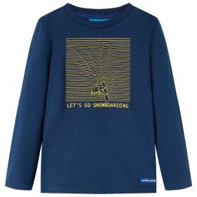 Marineblaues langärmeliges Kinder-T-Shirt 140 von vidaXL, Kinder-T-Shirts - Ref: Foro24-13108, Preis: 8,39 €, Rabatt: %