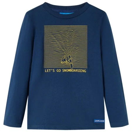 Marineblaues langärmeliges Kinder-T-Shirt 140 von vidaXL, Kinder-T-Shirts - Ref: Foro24-13108, Preis: 8,30 €, Rabatt: %