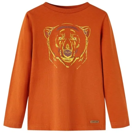 Langarm-T-Shirt für Kinder in der Farbe 104 in hellem Ziegelstein von vidaXL, Kinder-T-Shirts - Ref: Foro24-13155, Preis: 8,4...