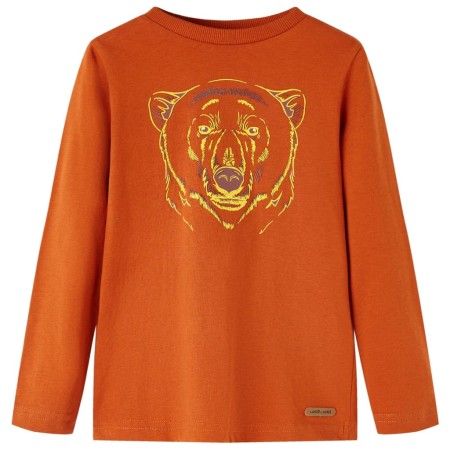 Langarm-T-Shirt für Kinder in der Farbe 104 in hellem Ziegelstein von vidaXL, Kinder-T-Shirts - Ref: Foro24-13155, Preis: 8,5...