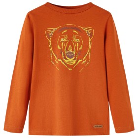 Langarm-T-Shirt für Kinder in der Farbe 128 in hellem Ziegelstein von vidaXL, Kinder-T-Shirts - Ref: Foro24-13157, Preis: 8,5...