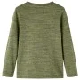 Langärmliges Kinder-T-Shirt in Khaki-Melange 104 von vidaXL, Kinder-T-Shirts - Ref: Foro24-13160, Preis: 8,45 €, Rabatt: %