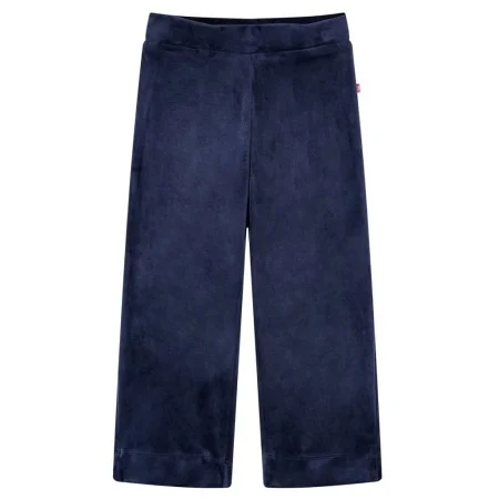 Pantalón infantil terciopelo azul oscuro 128 de vidaXL, Pantalones de niños - Ref: Foro24-14402, Precio: 9,04 €, Descuento: %