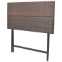 Folding garden dining set 7 pieces poly rattan and brown steel by vidaXL, Garden sets - Ref: Foro24-42877, Price: 368,71 €, D...