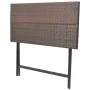 Set comedor de jardín plegable 7 pzas poli ratán y acero marrón de vidaXL, Conjuntos de jardín - Ref: Foro24-42877, Precio: 3...