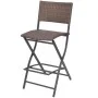 Set comedor de jardín plegable 7 pzas poli ratán y acero marrón de vidaXL, Conjuntos de jardín - Ref: Foro24-42877, Precio: 3...