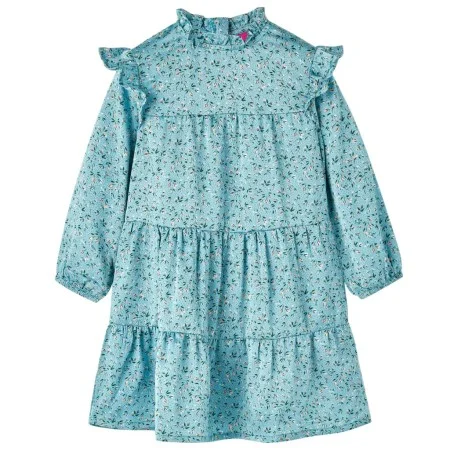 Blaues Langarm-Kinderkleid 128 von vidaXL, Kinderkleider - Ref: Foro24-14327, Preis: 12,31 €, Rabatt: %