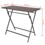 Set comedor de jardín plegable 7 pzas poli ratán y acero marrón de vidaXL, Conjuntos de jardín - Ref: Foro24-42877, Precio: 3...