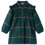 Kinderkleid mit langen Ärmeln und dunkelgrünen Rüschen 116 von vidaXL, Kinderkleider - Ref: Foro24-14416, Preis: 13,30 €, Rab...