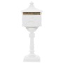 Buzón de pedestal de aluminio estilo vintage inoxidable blanco de vidaXL, Buzones de correo - Ref: Foro24-43894, Precio: 368,...