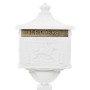 Buzón de pedestal de aluminio estilo vintage inoxidable blanco de vidaXL, Buzones de correo - Ref: Foro24-43894, Precio: 368,...