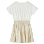 Ecrufarbenes Kurzarmkleid für Kinder 128 von vidaXL, Kinderkleider - Ref: Foro24-14695, Preis: 15,32 €, Rabatt: %