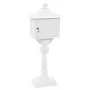 Buzón de pedestal de aluminio estilo vintage inoxidable blanco de vidaXL, Buzones de correo - Ref: Foro24-43894, Precio: 290,...