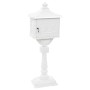 Buzón de pedestal de aluminio estilo vintage inoxidable blanco de vidaXL, Buzones de correo - Ref: Foro24-43894, Precio: 368,...