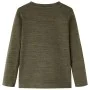Langarm-T-Shirt für Kinder, dunkles Khaki melange 116 von vidaXL, Kinder-T-Shirts - Ref: Foro24-13251, Preis: 11,60 €, Rabatt: %