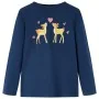 Marineblaues Langarm-T-Shirt für Kinder 116 von vidaXL, Kinder-T-Shirts - Ref: Foro24-13651, Preis: 8,59 €, Rabatt: %