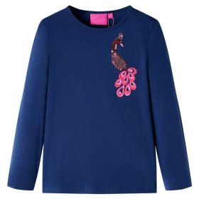 Marineblaues Langarm-T-Shirt für Kinder 104 von vidaXL, Kinder-T-Shirts - Ref: Foro24-13595, Preis: 8,66 €, Rabatt: %