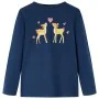 Marineblaues langärmeliges Kinder-T-Shirt 140 von vidaXL, Kinder-T-Shirts - Ref: Foro24-13653, Preis: 8,59 €, Rabatt: %