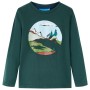 Dunkelgrünes langärmeliges Kinder-T-Shirt 128 von vidaXL, Kinder-T-Shirts - Ref: Foro24-13452, Preis: 8,22 €, Rabatt: %