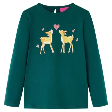 Dark green long-sleeved children's t-shirt 140 by vidaXL, Kids T-shirts - Ref: Foro24-13658, Price: 8,59 €, Discount: %