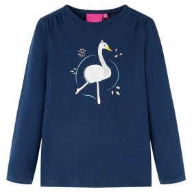 Marineblaues langärmeliges Kinder-T-Shirt 140 von vidaXL, Kinder-T-Shirts - Ref: Foro24-13698, Preis: 8,87 €, Rabatt: %