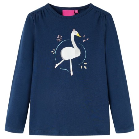Marineblaues langärmeliges Kinder-T-Shirt 140 von vidaXL, Kinder-T-Shirts - Ref: Foro24-13698, Preis: 8,87 €, Rabatt: %