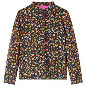 Camisa para niños con cuello mao estampado floral 