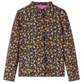 Camisa infantil con cuello mao azul marino 128 de vidaXL, Camisetas para niños - Ref: Foro24-13957, Precio: 12,21 €, Descuent...