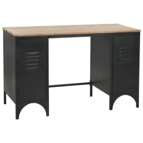 Desk with double pedestal fir wood and steel 120x50x76 cm by vidaXL, Desks - Ref: Foro24-246422, Price: 233,41 €, Discount: %