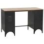 Schreibtisch mit Doppelsockel aus Tannenholz und Stahl, 120 x 50 x 76 cm von vidaXL, Schreibtische - Ref: Foro24-246422, Prei...