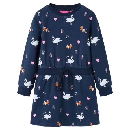 Marineblaues langärmeliges Kinderkleid 92 von vidaXL, Kinderkleider - Ref: Foro24-14842, Preis: 17,68 €, Rabatt: %