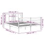 Estructura de cama sin colchón madera maciza blanca 120x190 cm