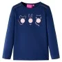 Marineblaues langärmeliges Kinder-T-Shirt 140 von vidaXL, Kinder-T-Shirts - Ref: Foro24-13768, Preis: 8,45 €, Rabatt: %